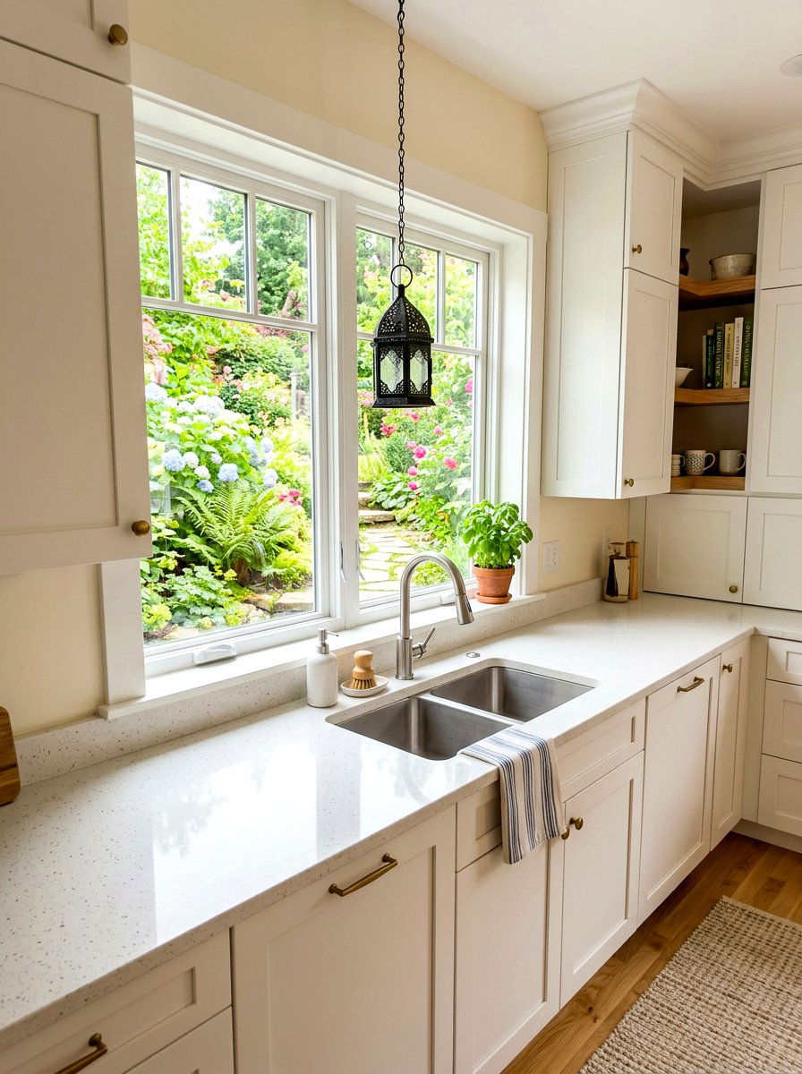 Small Sink Lantern - 30 kitchen lantern lighting ideas