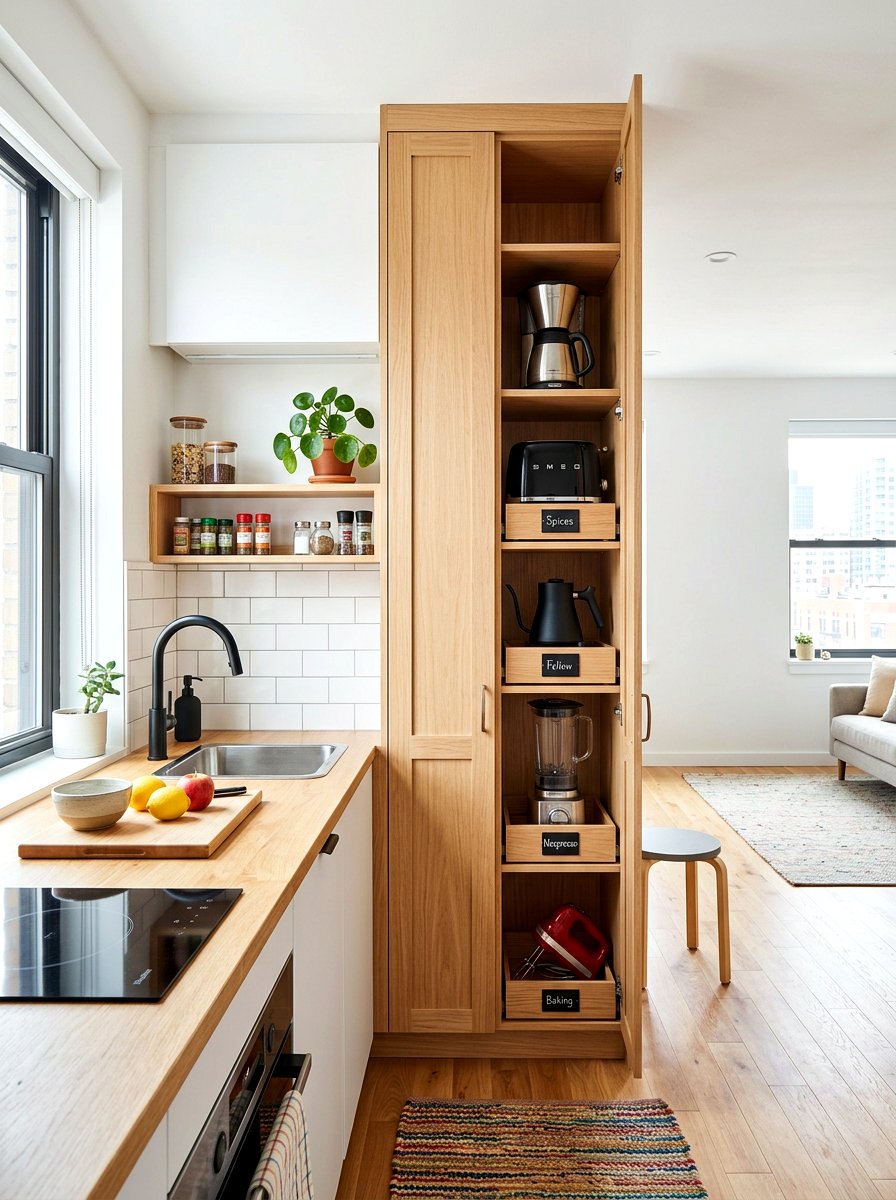 Small Space Appliance Storage - 30 hidden toaster garage ideas