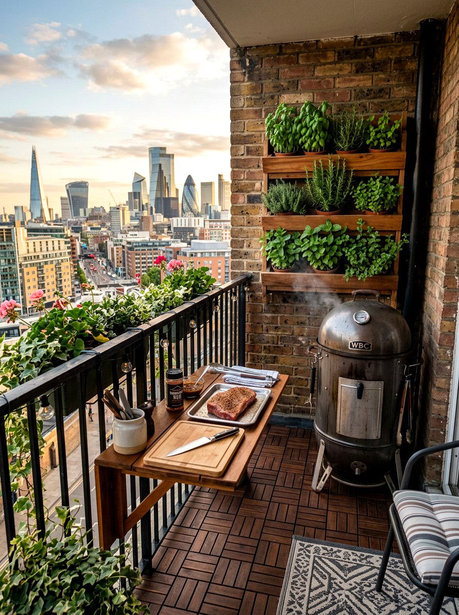 Small Space BBQ Nook - 30 smoker station ideas