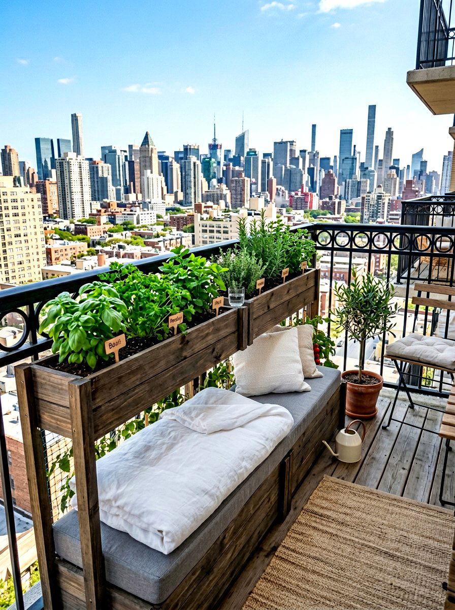 Small Space Balcony Bed - 30 raised bed layout ideas