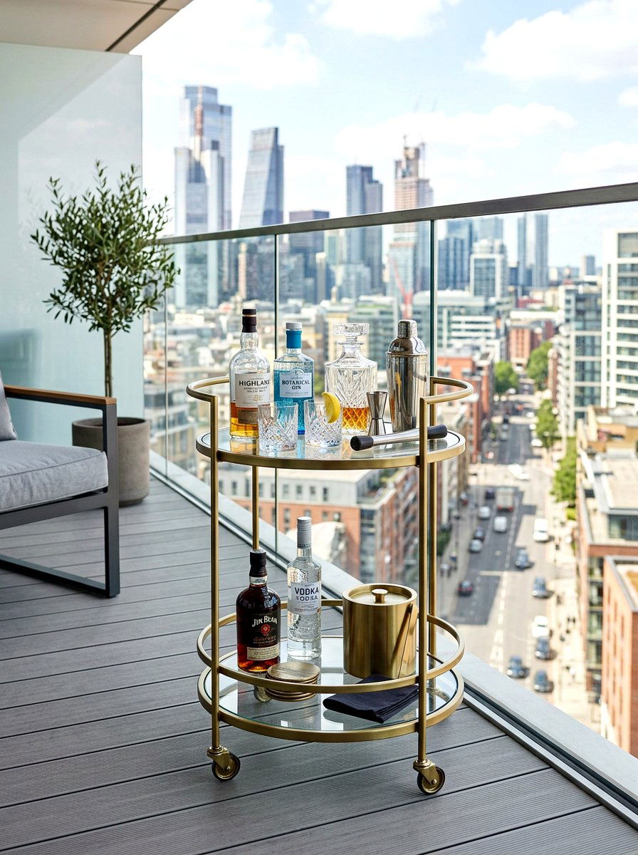 Small Space Bar Cart - 30 outdoor bar cart ideas