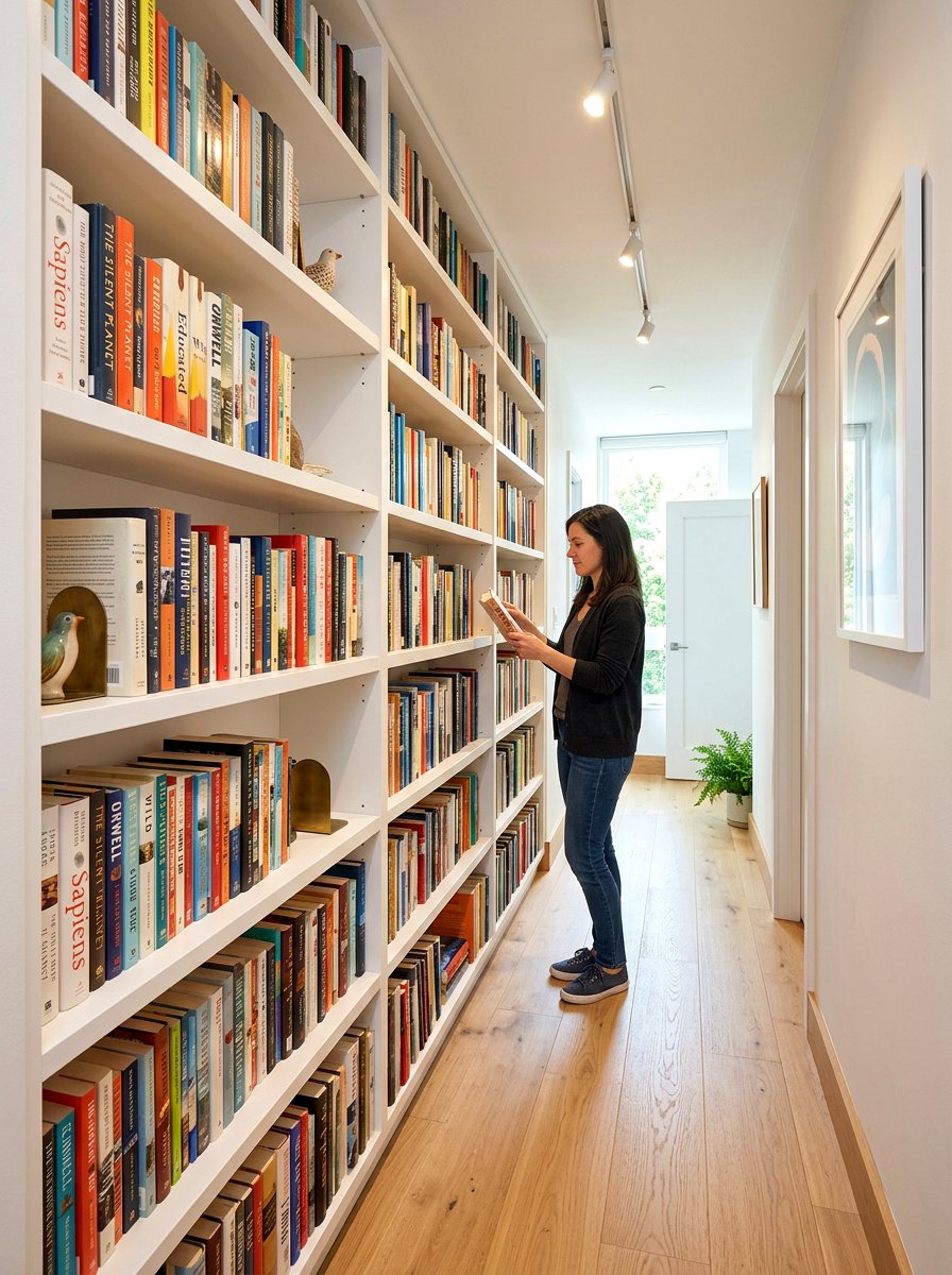 Small Space Book Wall - 30 home library wall ideas