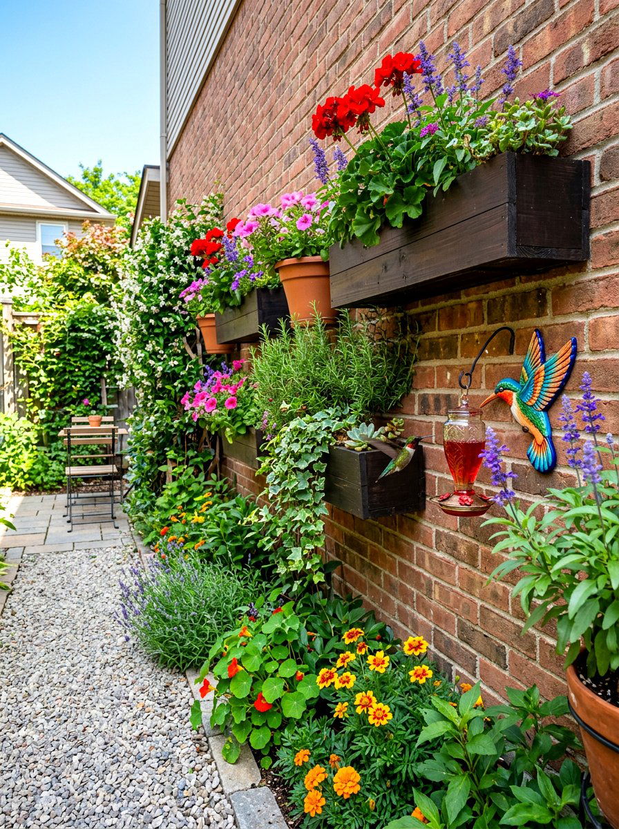Small Space Border - 30 hummingbird border ideas