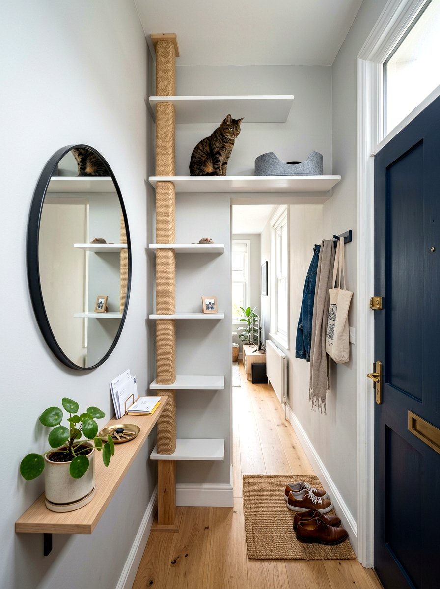 Small Space Cat Climber - 30 cat climbing wall aesthetic ideas