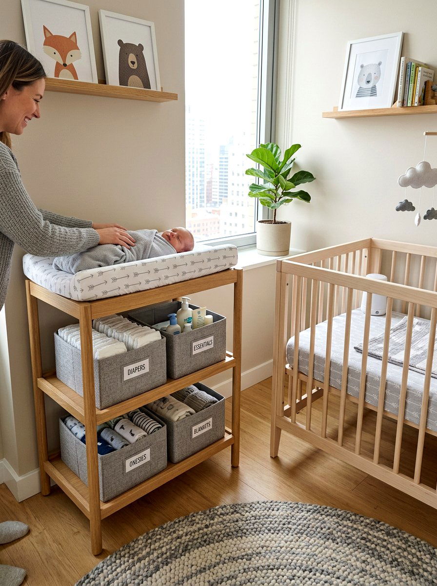 Small Space Changing Unit - 30 changing station ideas