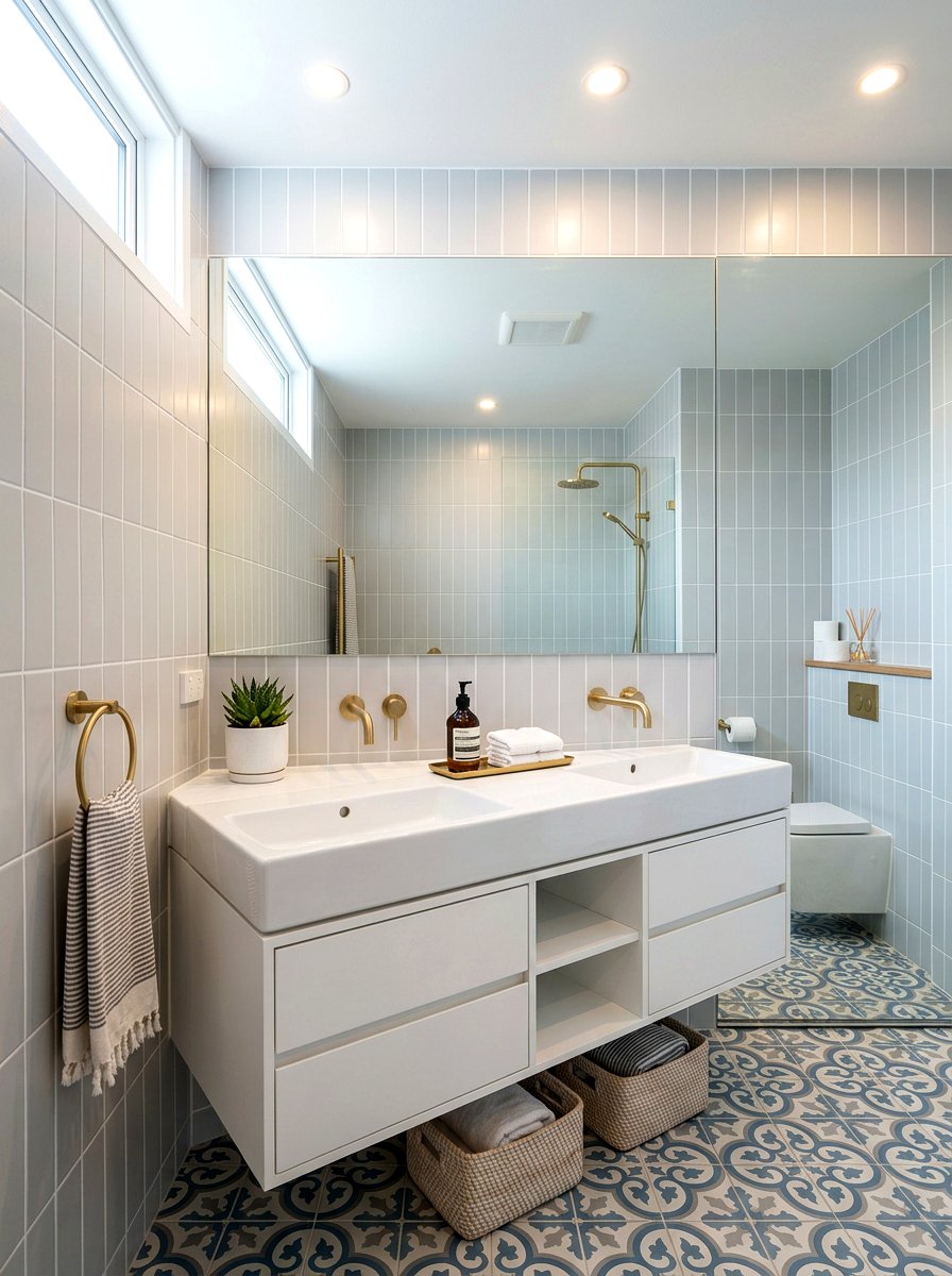 Small Space Compact Bathroom - 30 double vanity ideas