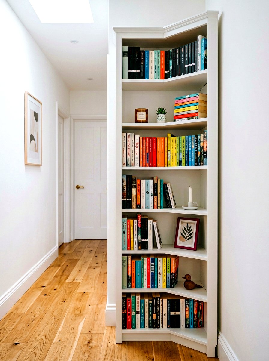 Small Space Corner Bookshelf - 30 bookshelf styling ideas