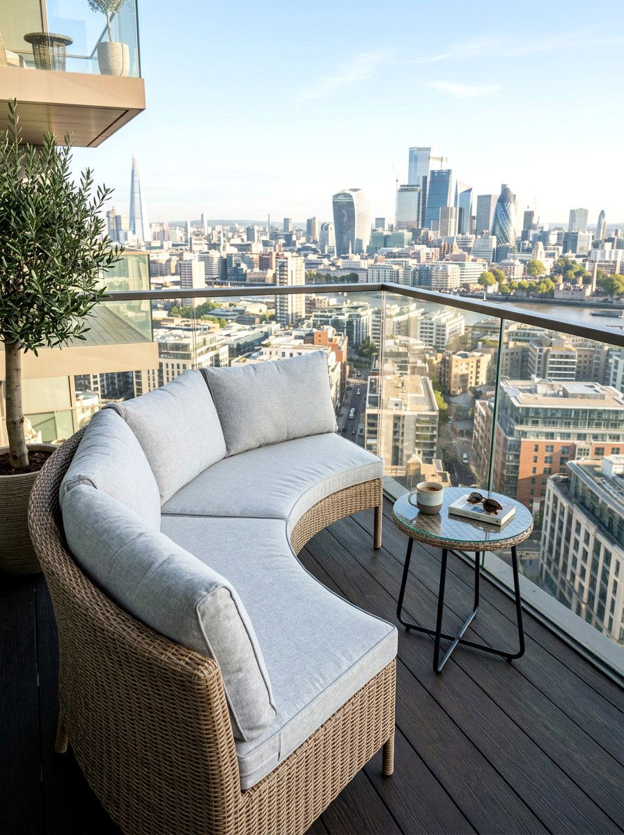 Small Space Curved Balcony Sofa - 30 curved patio sofa ideas
