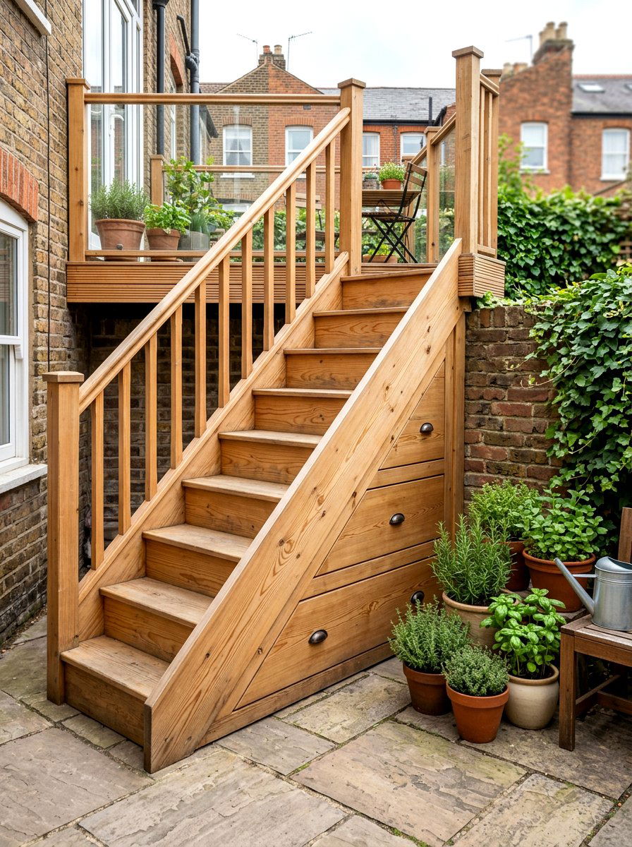 Small Space Deck Stairs - 30 deck stair ideas