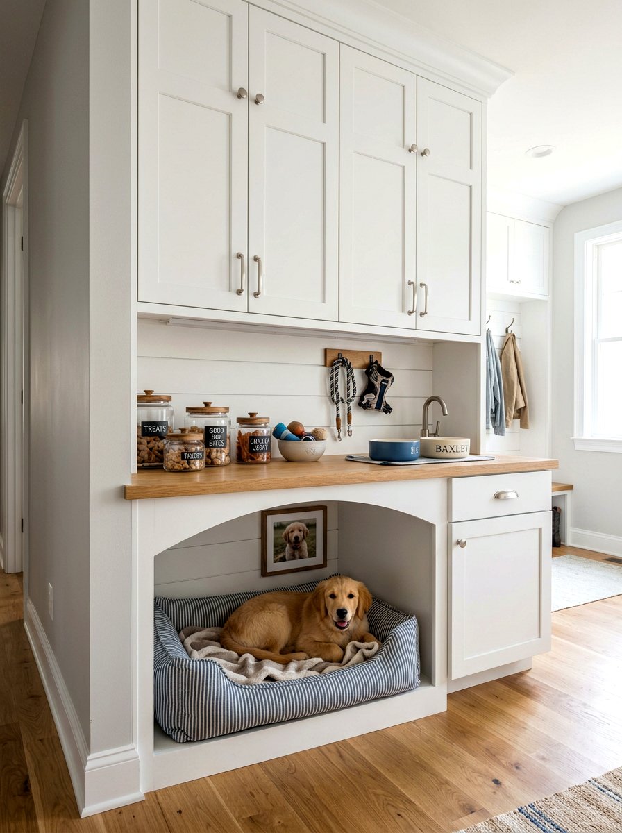 Small Space Dog Nook With Built In Storage - 30 under stairs dog nook ideas