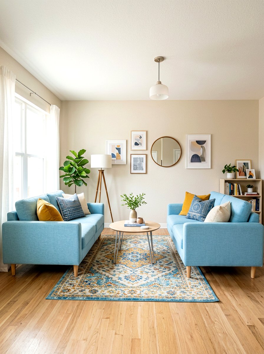Small Space Double Sofa - 30 living room sofa pair ideas