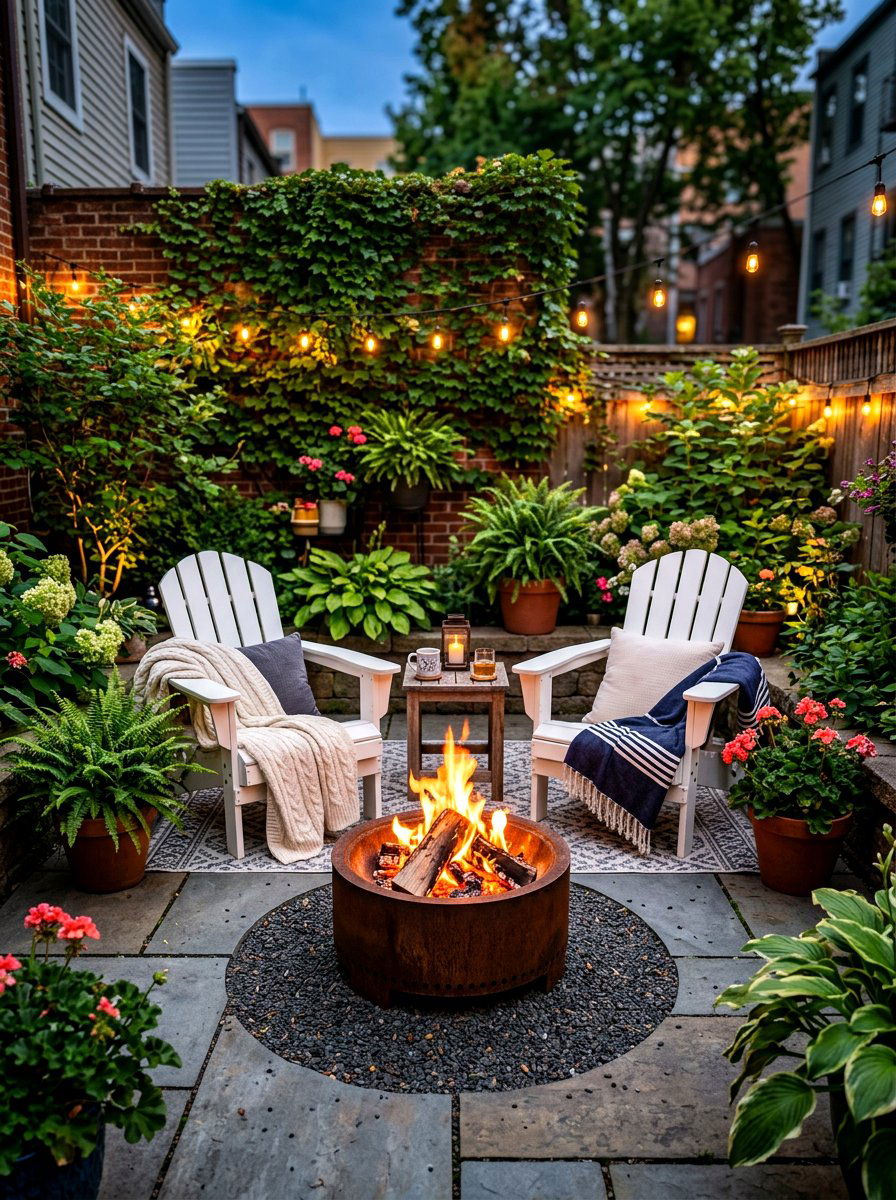 Small Space Fire Pit Circle - 30 adirondack fire pit circle ideas