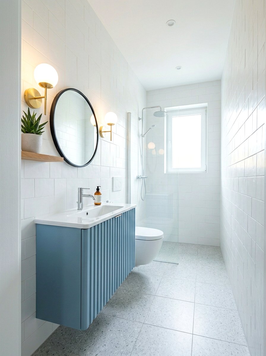 Small Space Fluted Vanity - 30 fluted vanity ideas