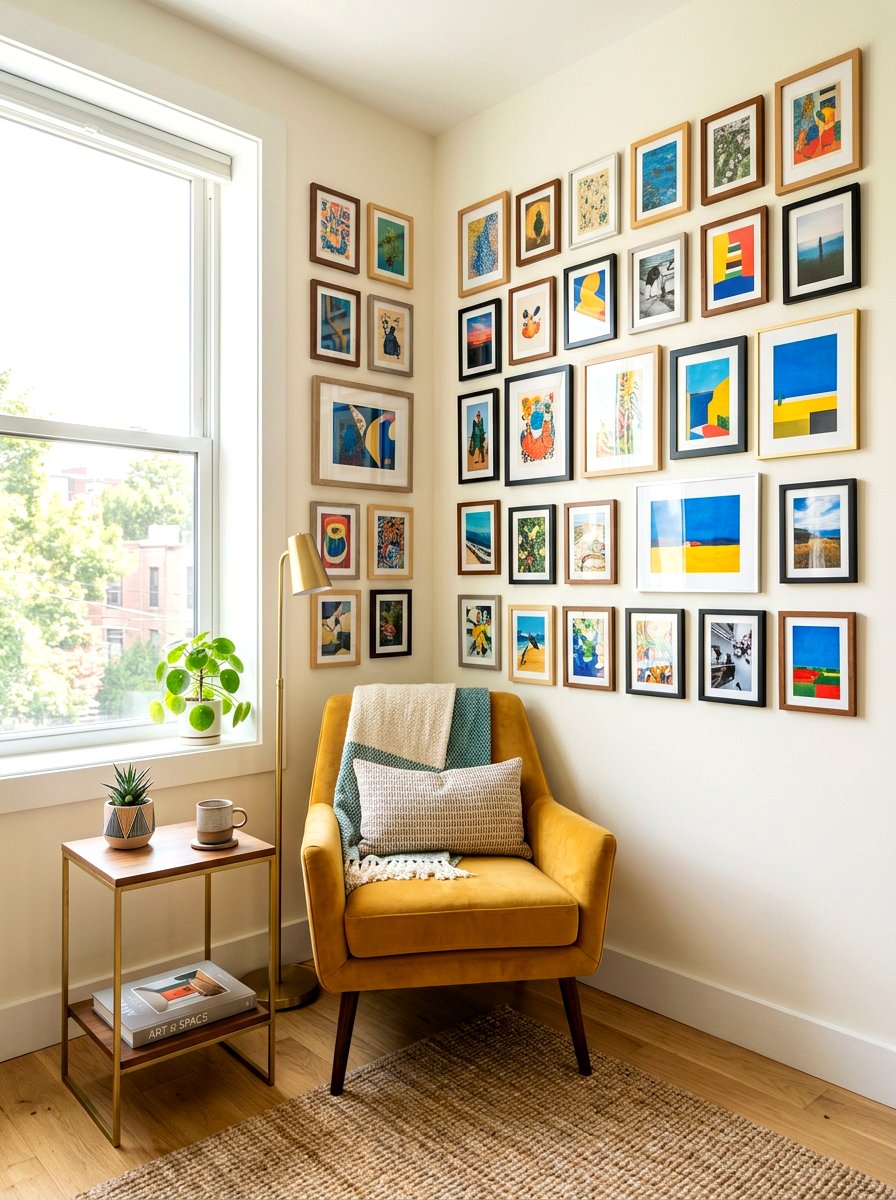Small Space Gallery Layout - 30 family photo wall ideas