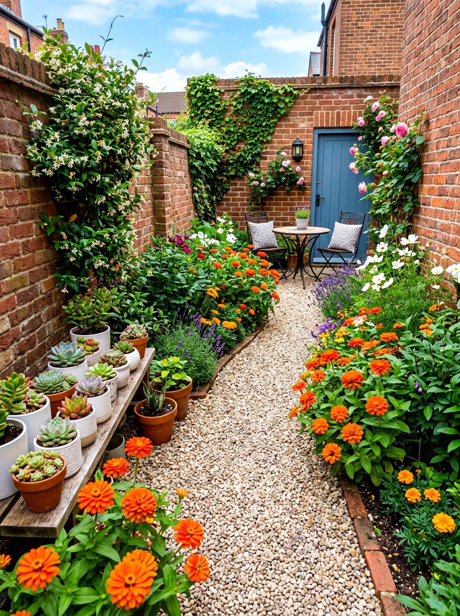 Small Space Garden - 30 simple flower bed ideas