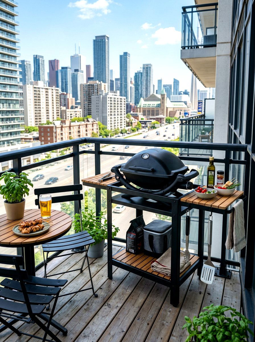 Small Space Grill Cart - 30 backyard grill station ideas