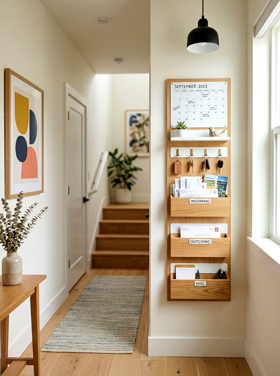 Small Space Hallway Nook - 30 family command center ideas