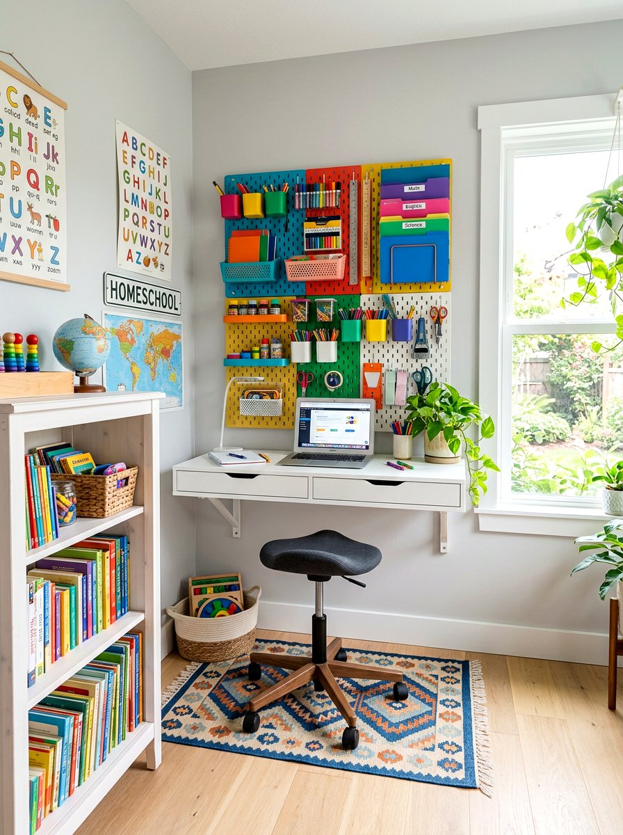 Small Space Homeschool Setup - 30 home schoolroom ideas