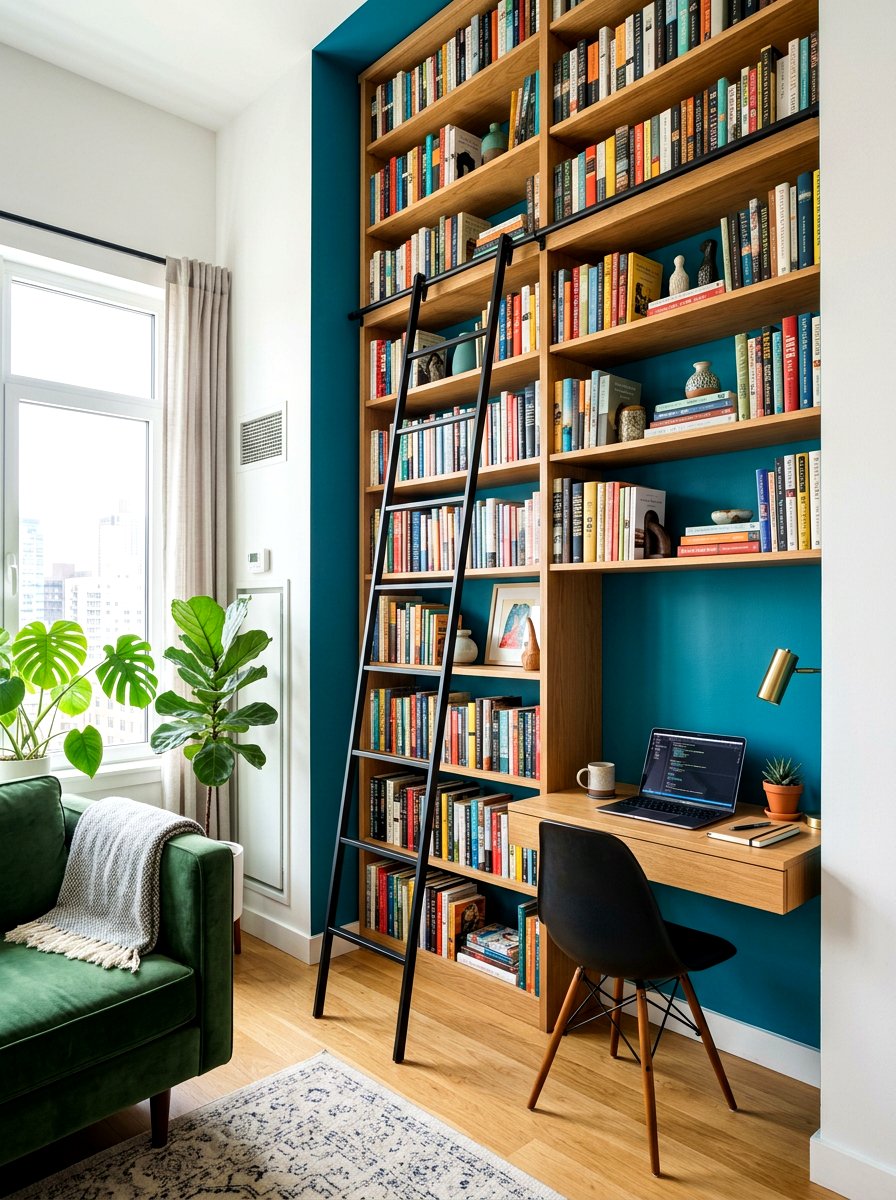 Small Space Library - 30 ladder library office ideas