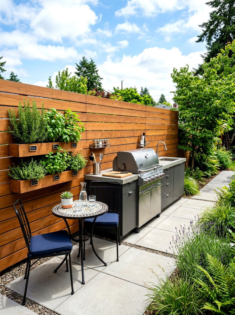 Small Space Outdoor Kitchen - 30 outdoor kitchen lounge ideas