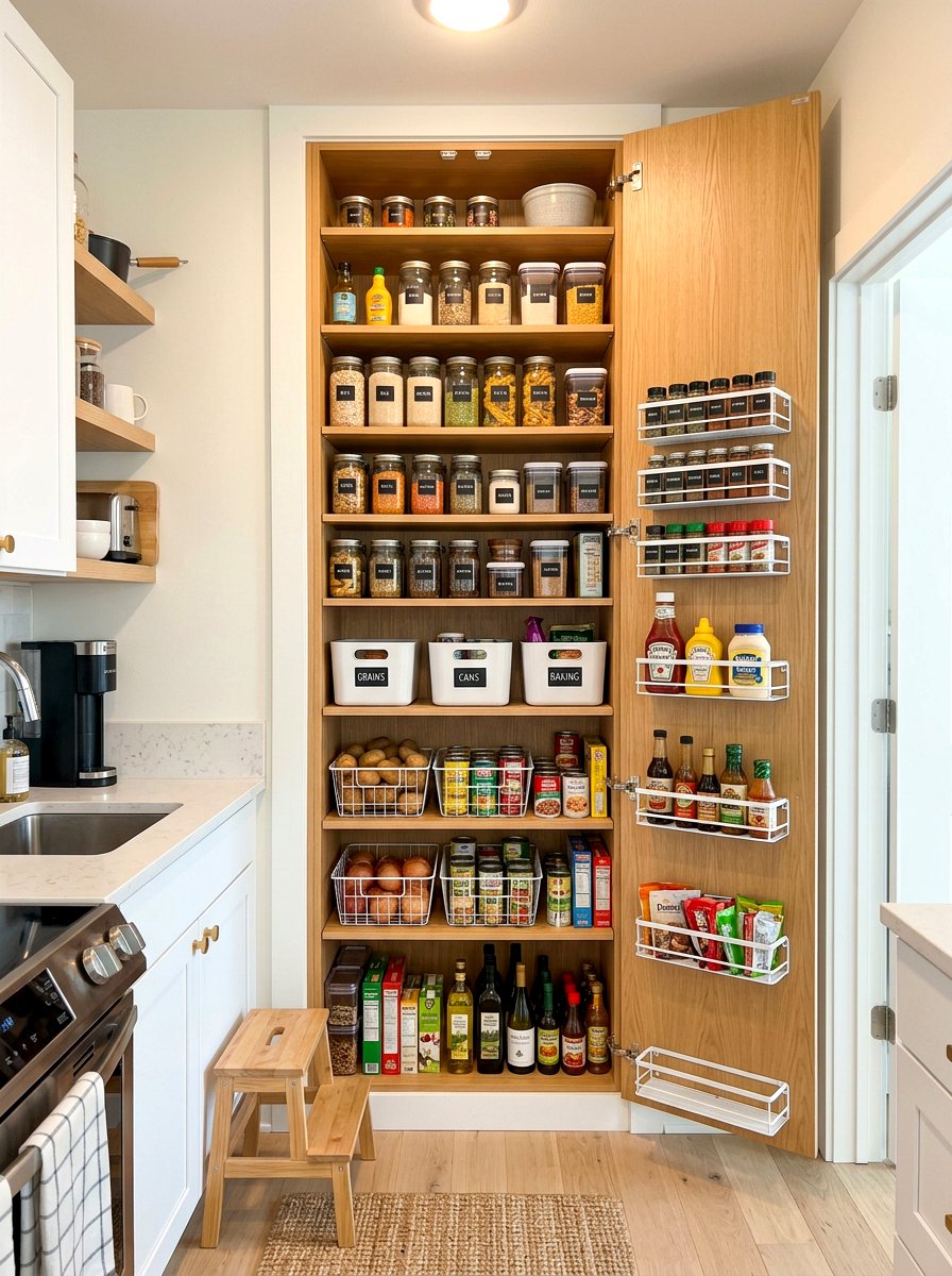 Small Space Pantry Wall - 30 full wall pantry cabinet ideas