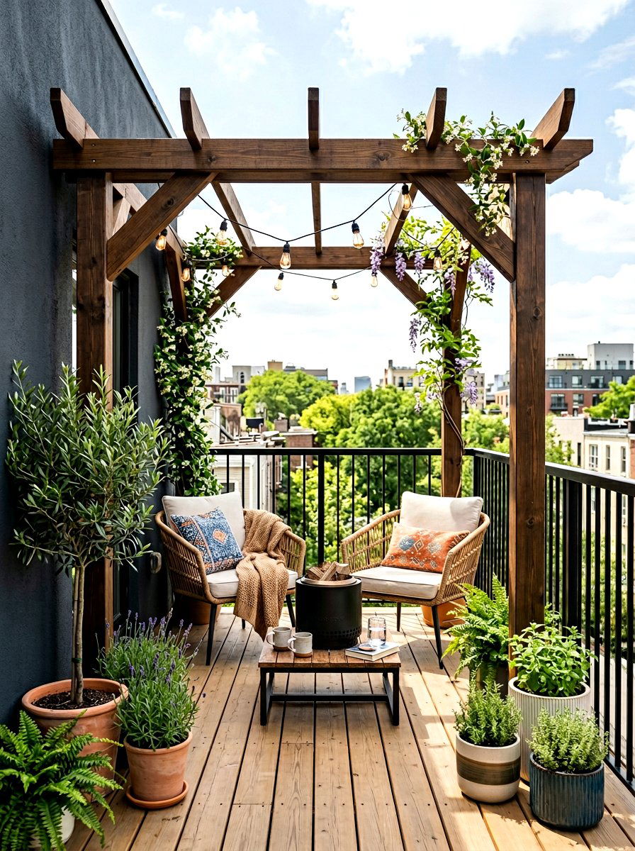 Small Space Pergola - 30 fire pit pergola ideas