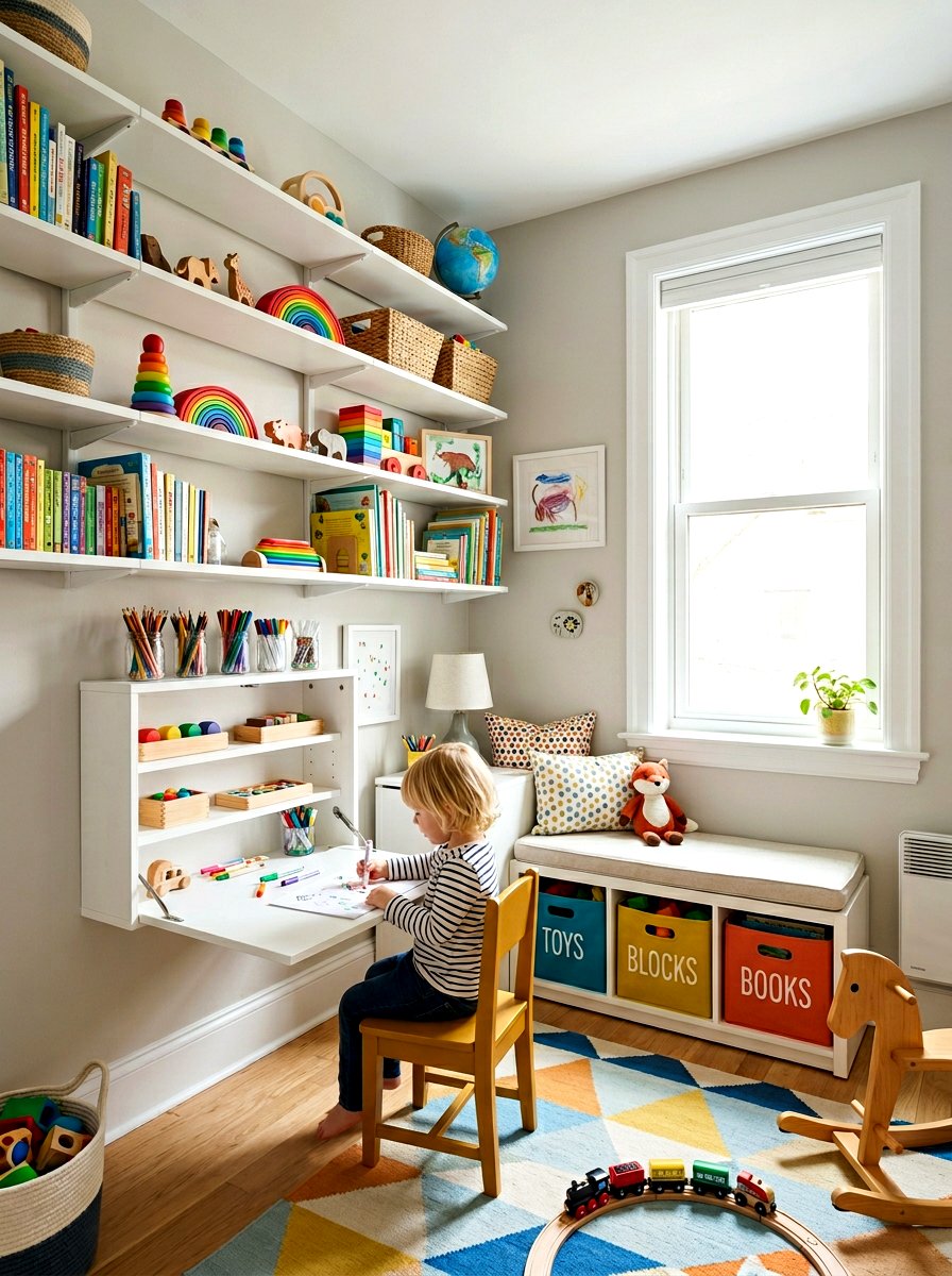 Small Space Playroom - 30 children shared playroom ideas
