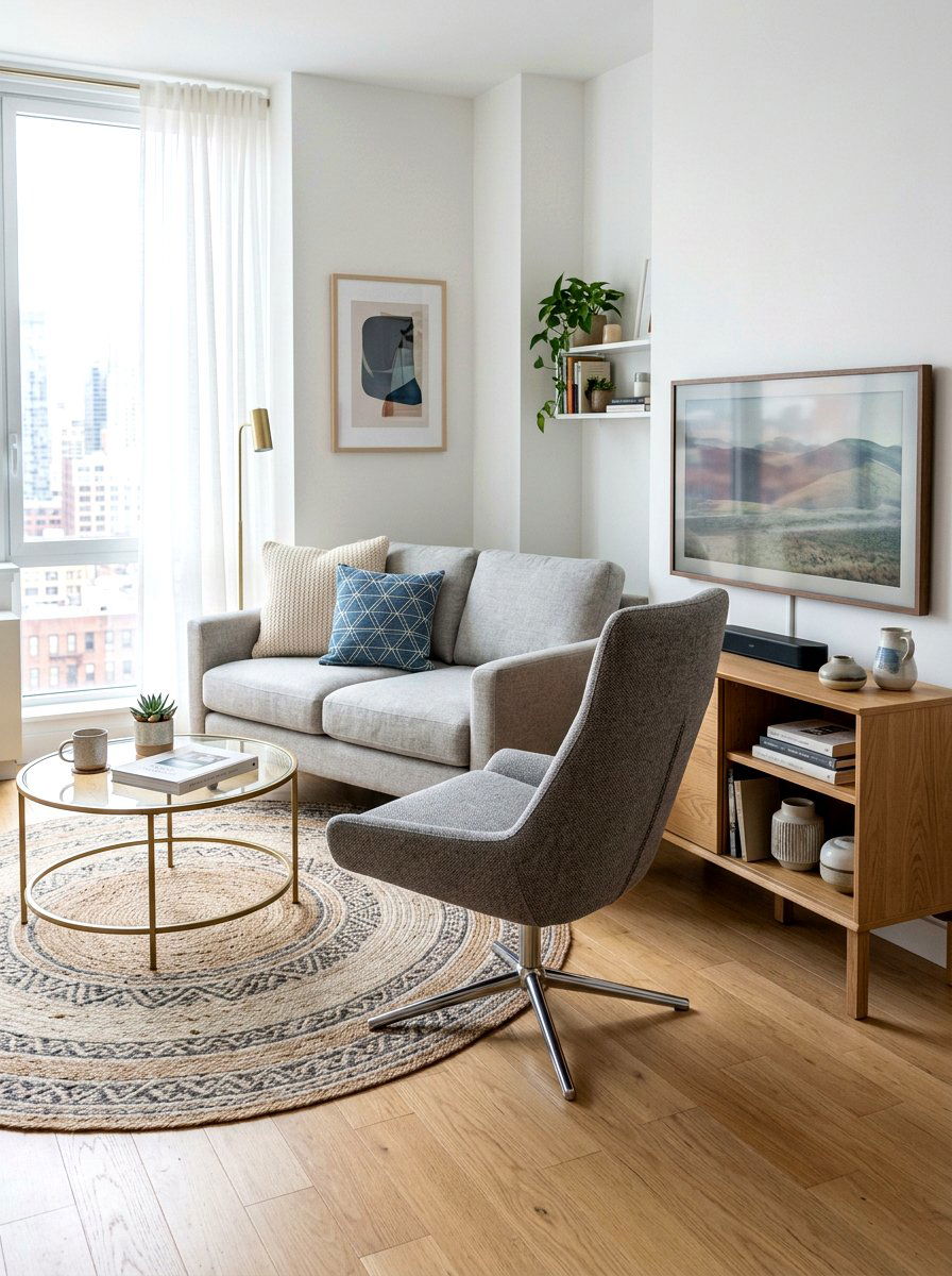Small Space Swivel Chair Living Room - 30 swivel accent chair living room ideas