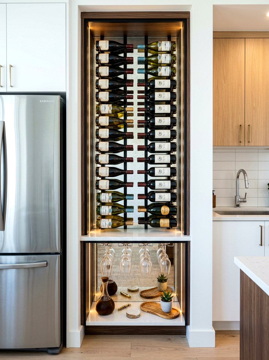 Small Space Wine Nook - 30 wine wall display ideas