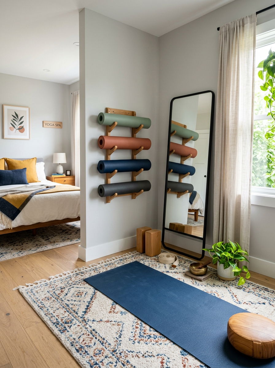 Small Space Yoga Room - 30 yoga studio home ideas