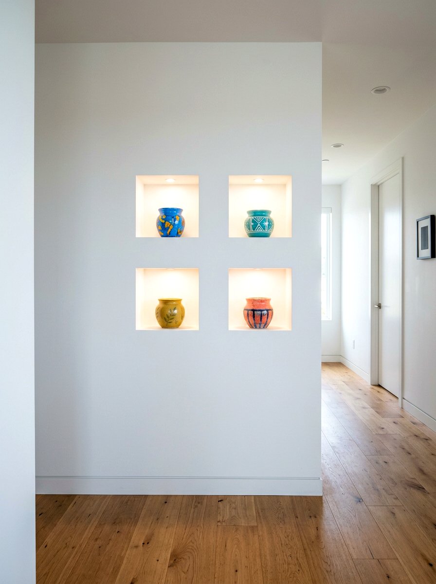 Small Square Accent Niche - 30 built in hall niche ideas