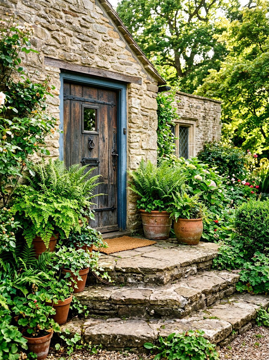 Small Stone Stoop - 30 cottage stoop ideas