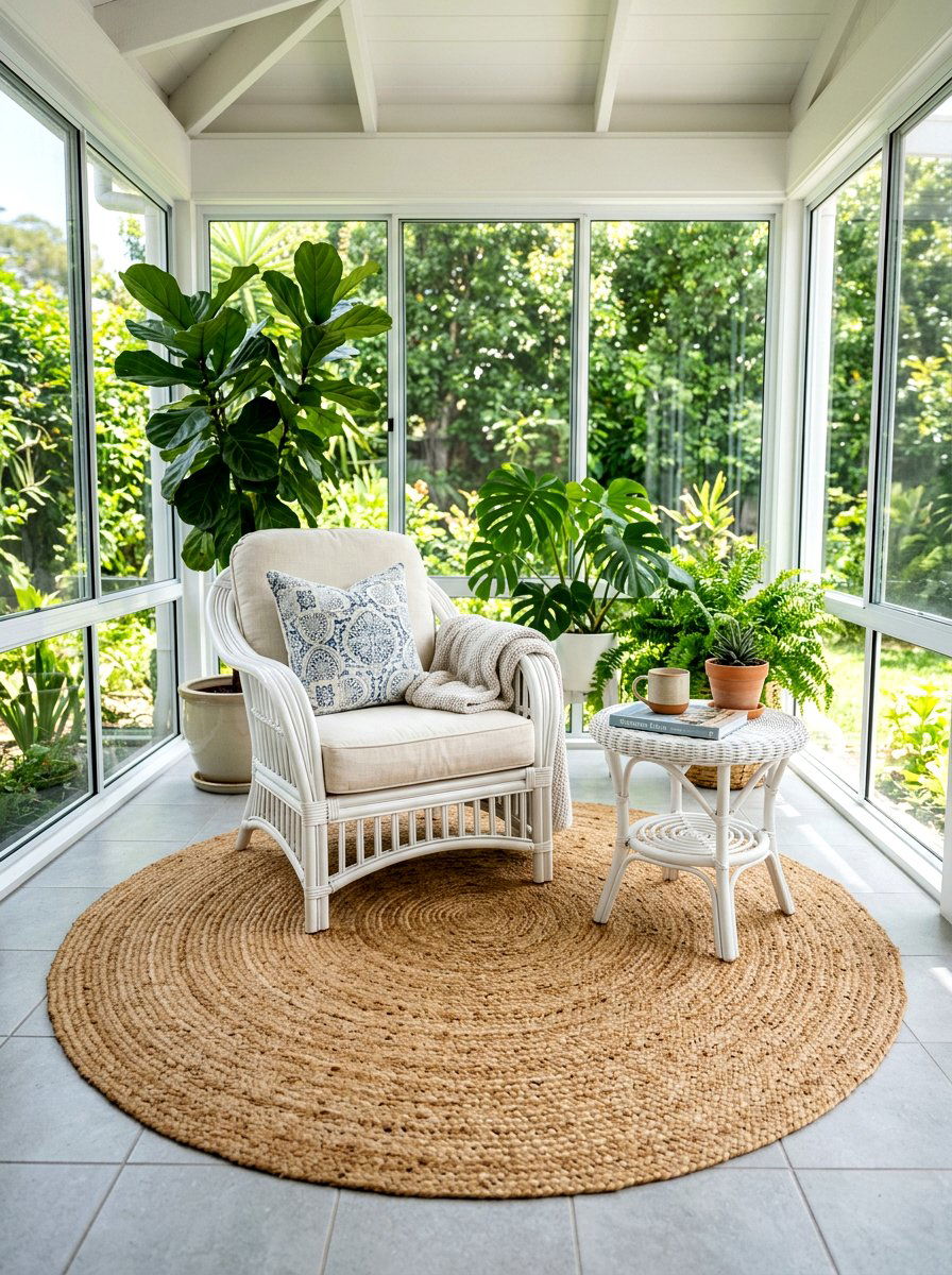 Small Sunroom Area Rug - 30 small sunroom ideas