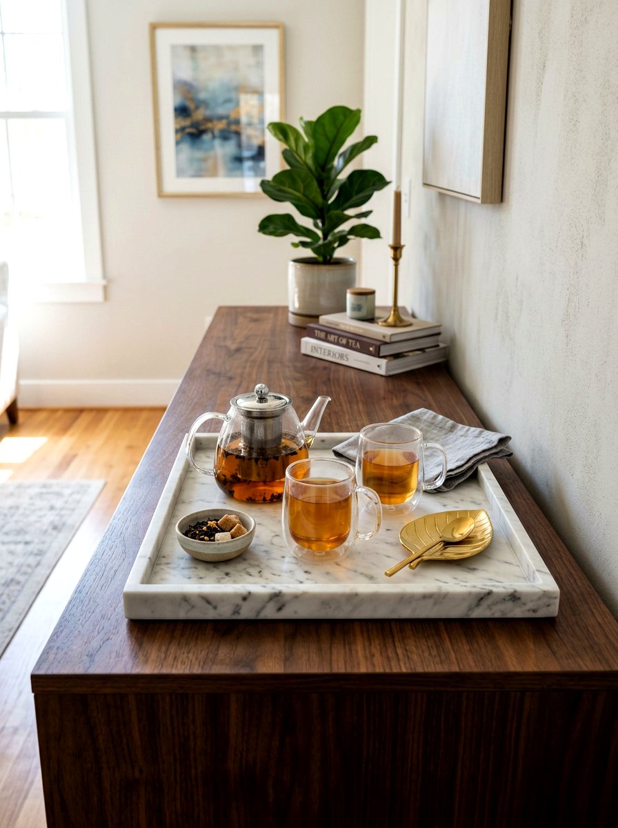 Small Tea Tray - 30 tea station ideas