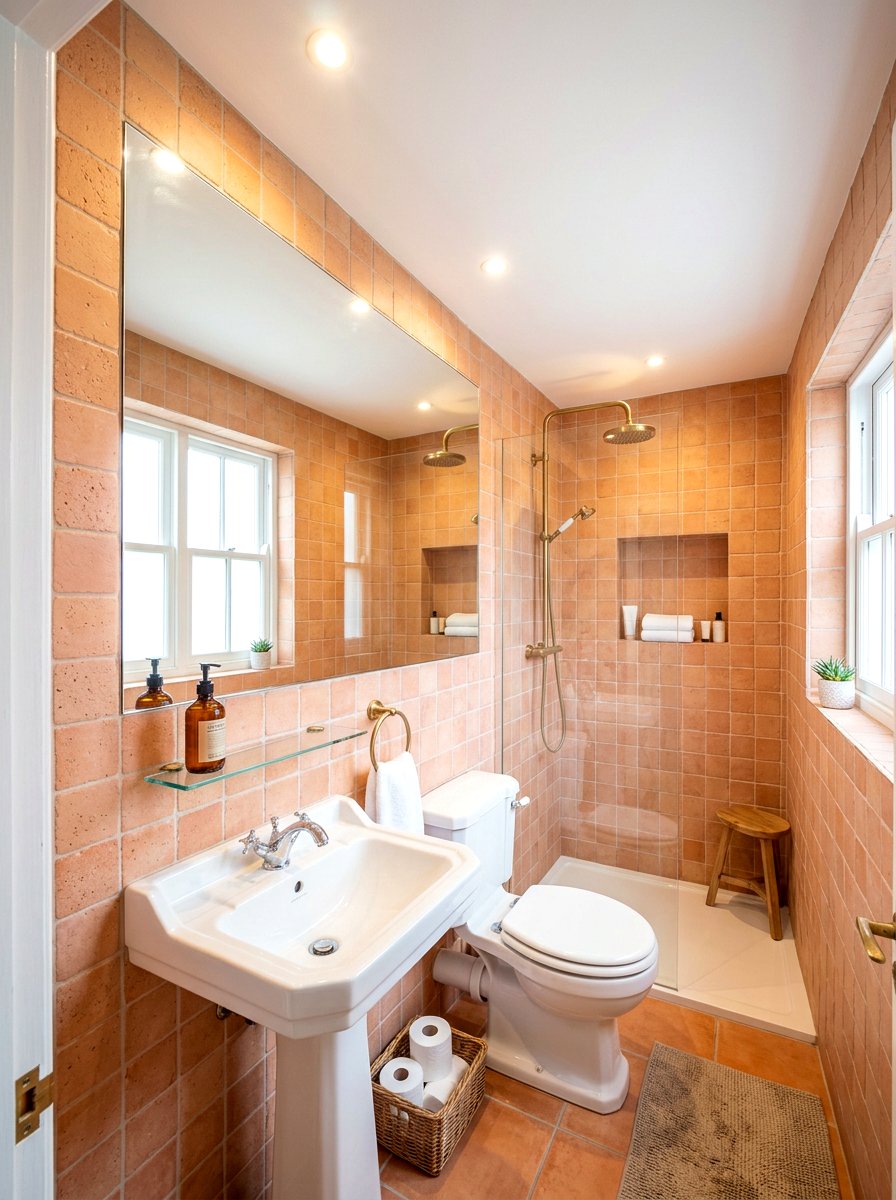 Small Terracotta Bathroom - 30 terracotta bathroom ideas