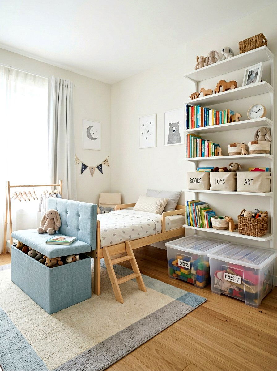 Small Toddler Bedroom Storage - 30 toddler room ideas