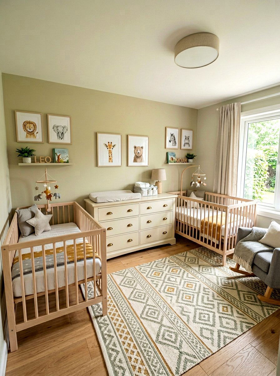 Small Twin Nursery Layout - 30 small nursery layout ideas