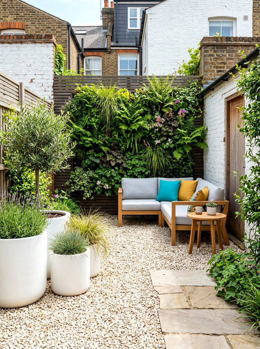 Small Urban Courtyard - 30 gravel courtyard ideas