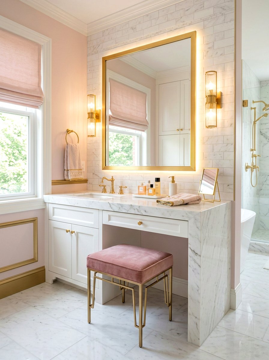 Small Vanity Ottoman - 30 ottoman styling ideas