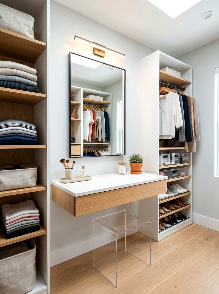 Small Walk In Closet Vanity - 30 walk in closet vanity ideas