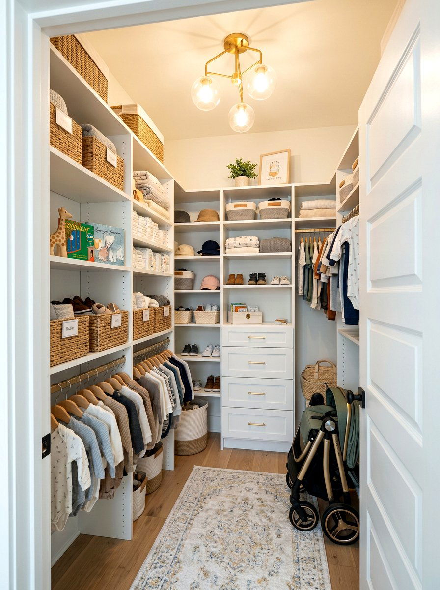 Small Walk In Nursery Closet - 30 nursery closet ideas
