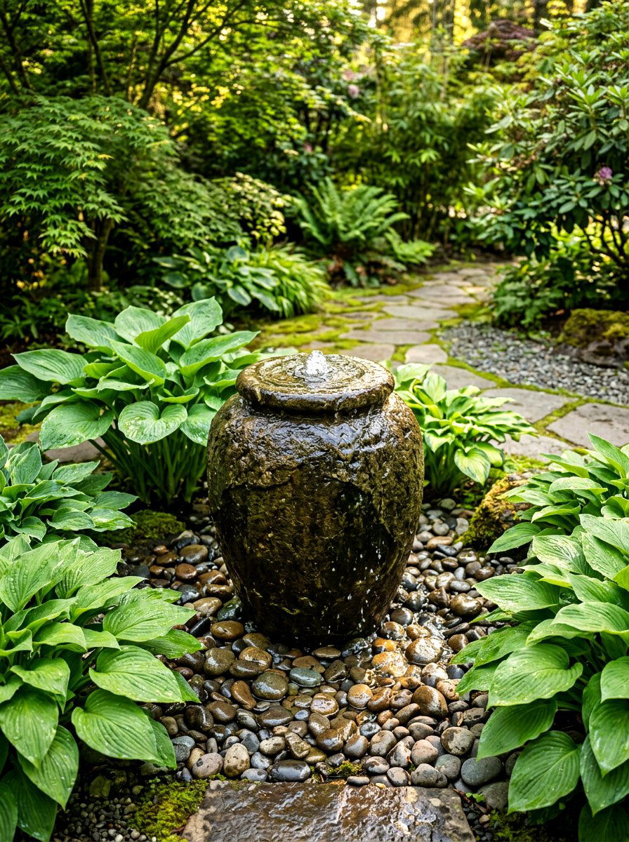 Small Water Feature - 30 small front yard ideas