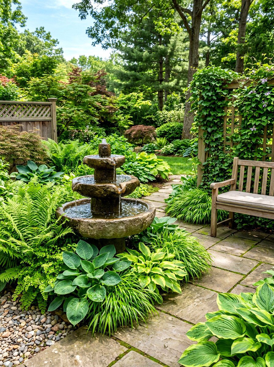 Small Water Fountain - 30 intimate patio ideas