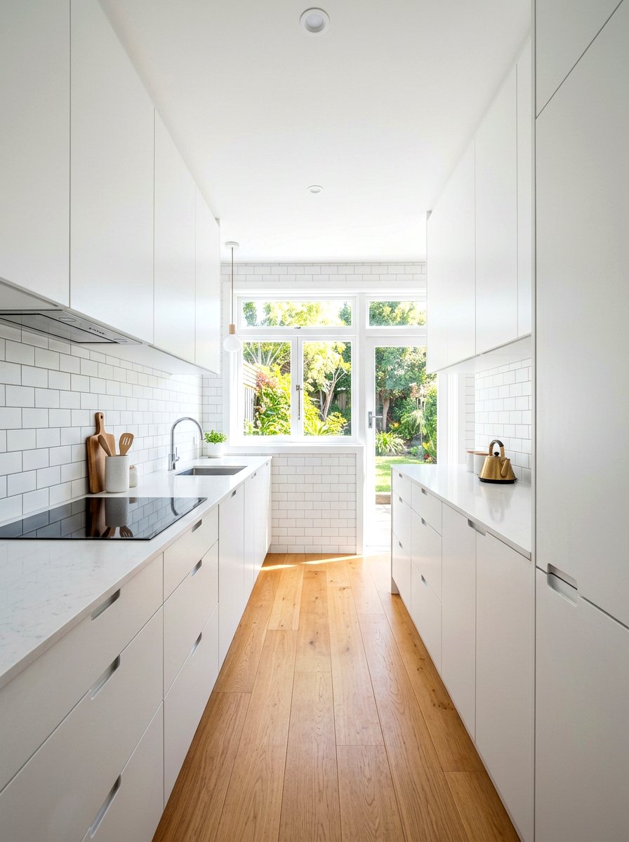 Small White Galley Kitchen - 30 tiny galley kitchen ideas