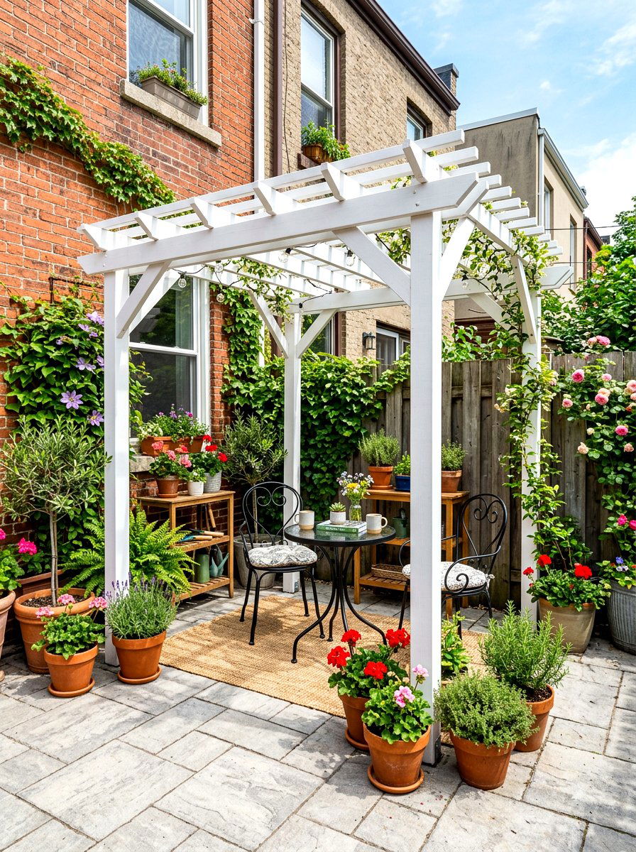 Small White Pergola - 30 white pergola ideas