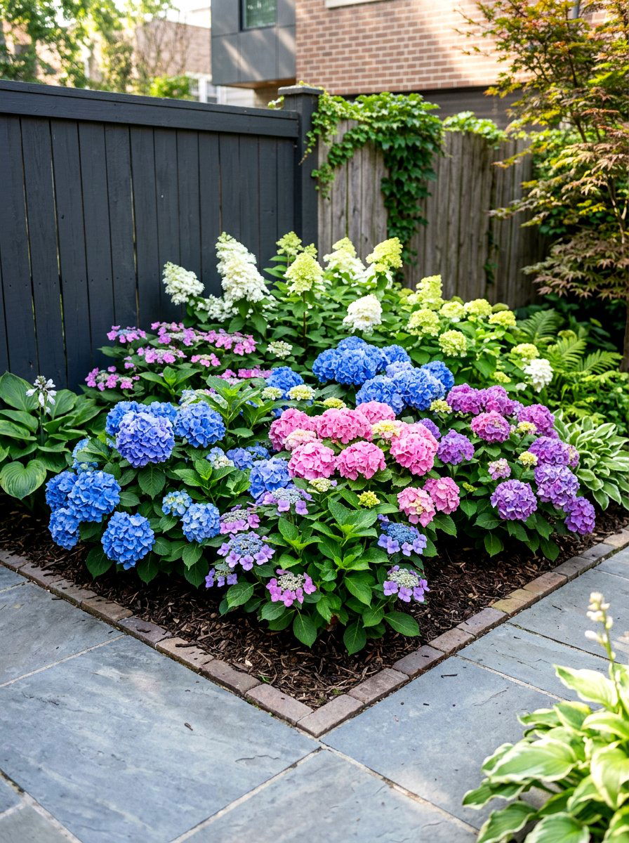 Small Yard Hydrangea Arrangement - 30 hydrangea border curb appeal ideas