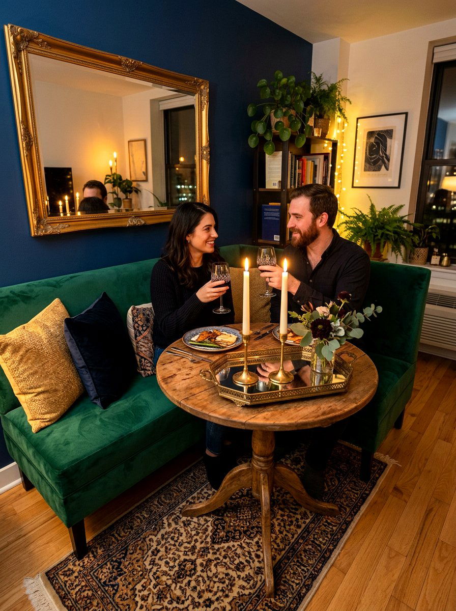 Small apartment candlelit dining area - 30 candlelit dining room ideas aesthetic