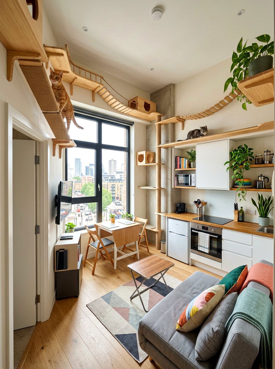 Small apartment cat climber - 30 cat climbing wall ideas