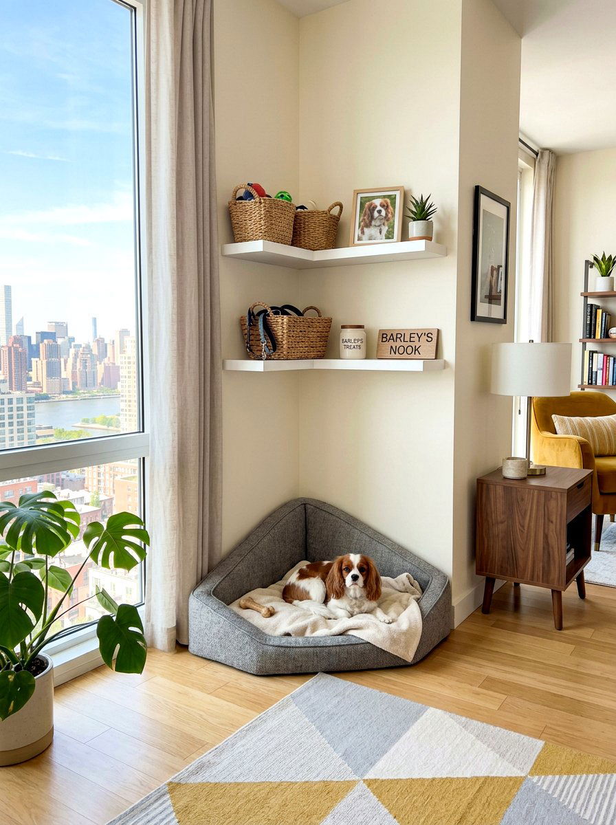 Small apartment dog nook - 30 Pinterest dog room ideas