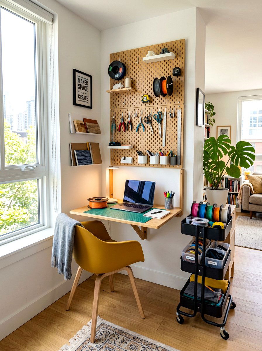 Small apartment maker space - 30 maker space ideas